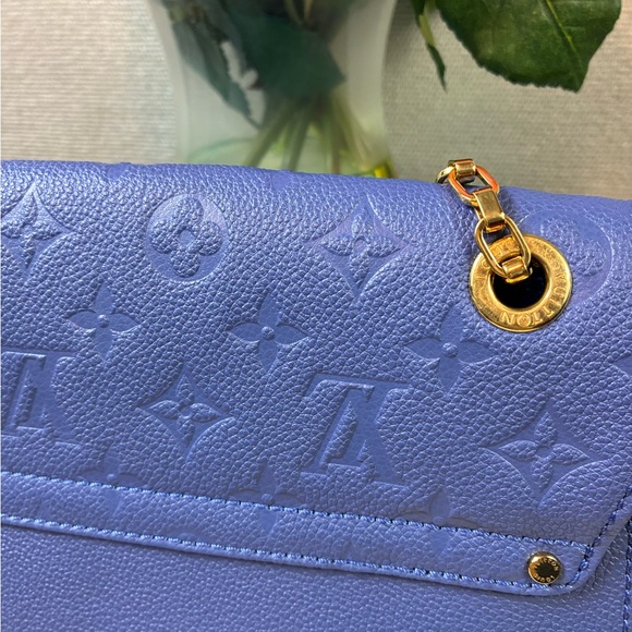NWOT Louis Vuitton Periwinkle Blue Monogram Empreinte Leather St Germain Bag - Picture 10 of 16